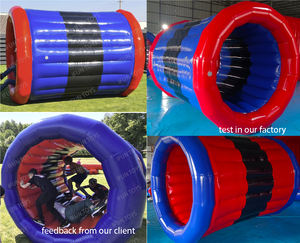 Jeux de construction d'équipe drôle roue de roulement de marche gonflable sur le sol roue de rouleau d'eau en verre jouets gonflables de roue de Hamster - Product Image 3