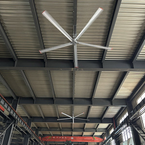 ราคาโรงงาน พัดลมเพดานอุตสาหกรรม Topfans 4.3ม./14ฟุต HVLS ใบพัดอลูมิเนียมอัลลอย 5 ใบ มอเตอร์ PMSM ควบคุมแบบสัมผัส รับประกันการระบายอากาศ 3 ปี - Product Image 2