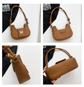 Women's PU Leather Handbag Single <b>Strap</b> New Fashion Stitching Zipper Wholesale One <b>Shoulder</b> Ladies Purse Tanjing - Product Image 6