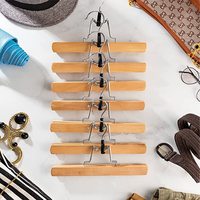 Porte-perruque personnalisé en bois massif chromé, écologique, durable, pour jupe, pantalon, cheveux, outils de salle de bain