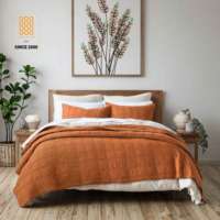 Ensemble de couette réversible taille Full/Queen, couvre-lit doux, couvre-lit léger en microfibre, résistant à l'eau et aux taches