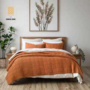 ชุดผ้านวมคลุมเตียงแบบกลับด้านได้, ผ้าคลุมเตียงไมโครไฟเบอร์น้ำหนักเบากันน้ำและกันรอยเปื้อนขนาดควีนไซส์ - Product Image 2