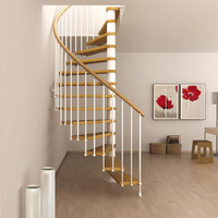 Escalier incurvé moderne en acier inoxydable / Escaliers circulaires résidentiels en bois massif / verre / acier Escalier PRIMA en métal pour extérieur