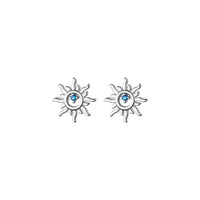 LT-335 à la mode forêt INS bleu soleil boucles d'oreilles femmes 925 argent Sterling fileté bouchons d'oreille vis lumière Niche anniversaire