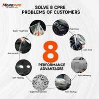 Film Vinyle Adhésif Brillant Métallisé TPU PPF pour Voiture, Changement de Couleur, Auto-Réparant, 7,5 mil, OEM, Vente en Gros Personnalisée