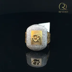 แหวนทองคำพรีเมียม ดีไซน์รูปไข่ประดับเพชร เครื่องประดับสุดหรูสำหรับผู้ชายและผู้หญิง ของขวัญสุดหรู - Product Image 2
