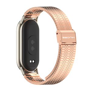 Mijobs superventas de metal de acero inoxidable correa de repuesto pulsera para <span class=keywords><strong>Xiaomi</strong></span> Smart Band 8 9 - Product Image 6