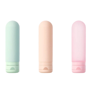 Kit de viaje de loción de champú a prueba de fugas OEM de 45ml, juego de botellas cosméticas de viaje de silicona mate, boca ancha para maquillaje en movimiento - Product Image 1