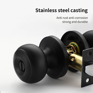 Loquet à Bille Antivol en Acier Inoxydable, Finition Noire, pour Appartements, Chambres, Écoles, Hôtels, Entrées - Product Image 2