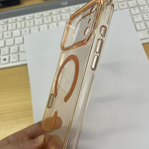 Custodia per telefono Mordas trasparente antiurto in PC per 17 Pro Max con design a colore puro - Product Image 2
