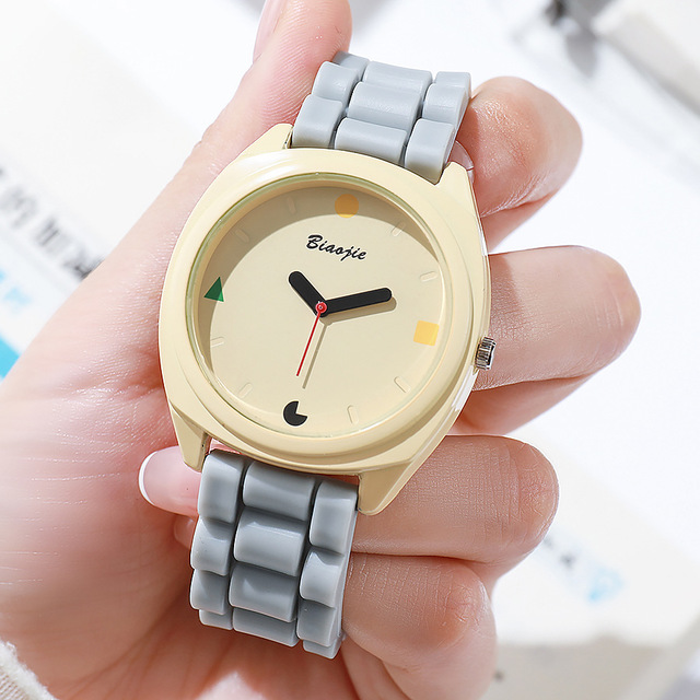 Hot Sale Vintage Minimalist Fashion Watch, Soft Silicone Strap Unisex L009 Quartz Watch