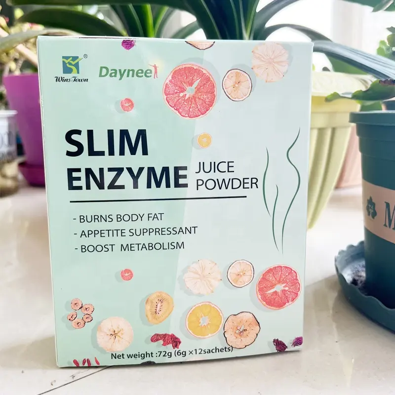 Winstown slim enzyme guice powder OEM Herbal Fruit Powder Custom Flat Belly Weight loss Colon Cleanse Detox slimming Juice tea