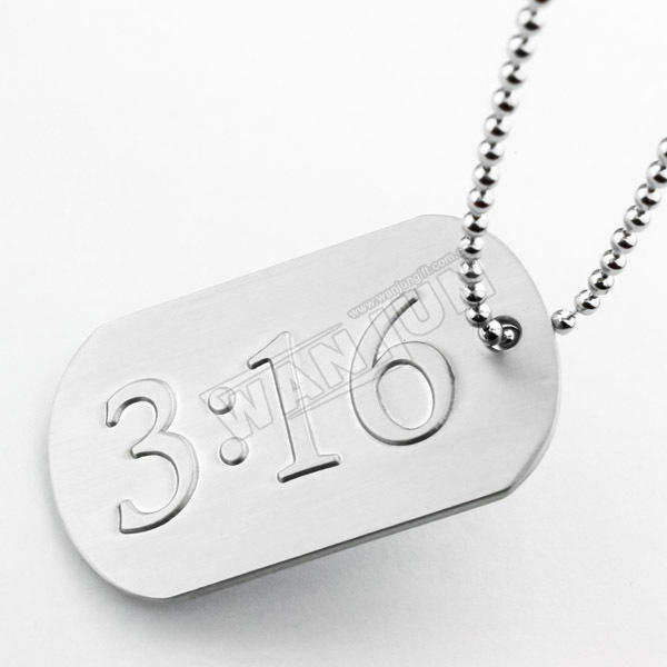 dog tag sprayed sand