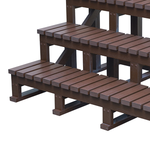 Marchepied de <span class=keywords><strong>piscine</strong></span> extérieur Proway, grand spa, <span class=keywords><strong>4</strong></span> <span class=keywords><strong>marches</strong></span>, matériau PS, design traditionnel pour le loisir et l'exercice - Product Image 3