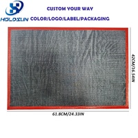Tapis de cuisson en silicone liquide perforé rectangulaire écologique antiadhésif pour four, chauffe uniformément, non toxique, facile à nettoyer