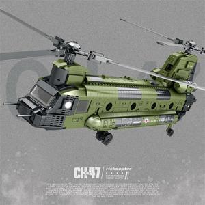 ตัวต่อเรโอบริกซ์ 33031 เฮลิคอปเตอร์ขนส่งทางทหาร CH-47 ชินนุก ของเล่นแบบประกอบสำเร็จรูปสำหรับผู้ใหญ่ ของขวัญ - Product Image 5