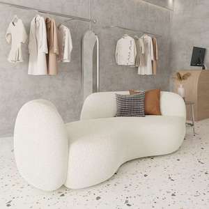 ชุดโซฟาต้อนรับสไตล์ Wabi-Sabi โซฟาโค้งหรูหราเบา B & B สำหรับร้านเสื้อผ้า - Product Image 2