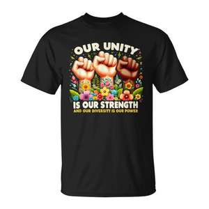 La Nostra Unità È Forza La Nostra Diversità È Potere T-Shirt Promozionale - Product Image 1