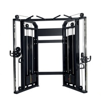Machine de musculation professionnelle à double poulie croisée pour la poitrine, les bras et les jambes, construction en acier, design réglable