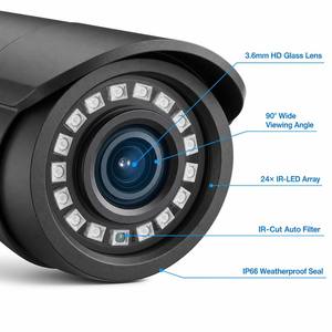 Sistema de Cámaras de Seguridad PoE de 16 Canales y 1080p, 16 Cámaras IP Tipo Bala Negras de 2MP, Audio, Detección Humana por IA, Vigilancia CCTV, Visualización por Aplicación - Product Image 2
