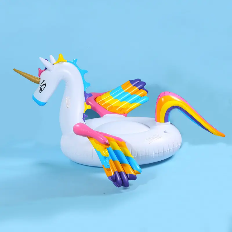 Bambini anello unicorno nuoto galleggiante Lounge zattera galleggiante sedia a tubo di neve piscina gonfiabile galleggiante lettino per bambini