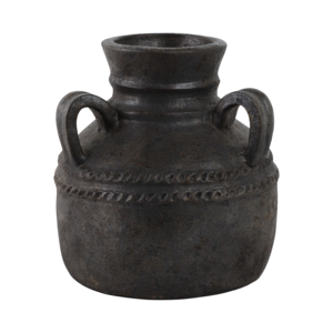 Vaso in terracotta con tre manici per l'arredamento del soggiorno, complemento d'arredo casual per l'ingresso, la camera da letto, l'ufficio o la mensola. - Product Image 4