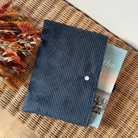 Housse de protection pour ordinateur portable en velours côtelé personnalisé, pochette élégante pour livre broché, étui lifestyle