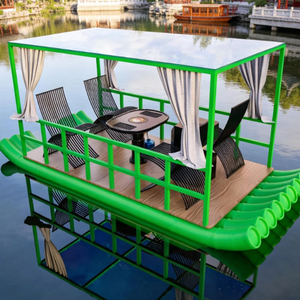 Bateau électrique de loisirs en plein air pour la pêche et le <span class=keywords><strong>surf</strong></span>, avec sièges confortables et auvent, idéal pour les croisières sur le lac et les divertissements aquatiques - Product Image 2