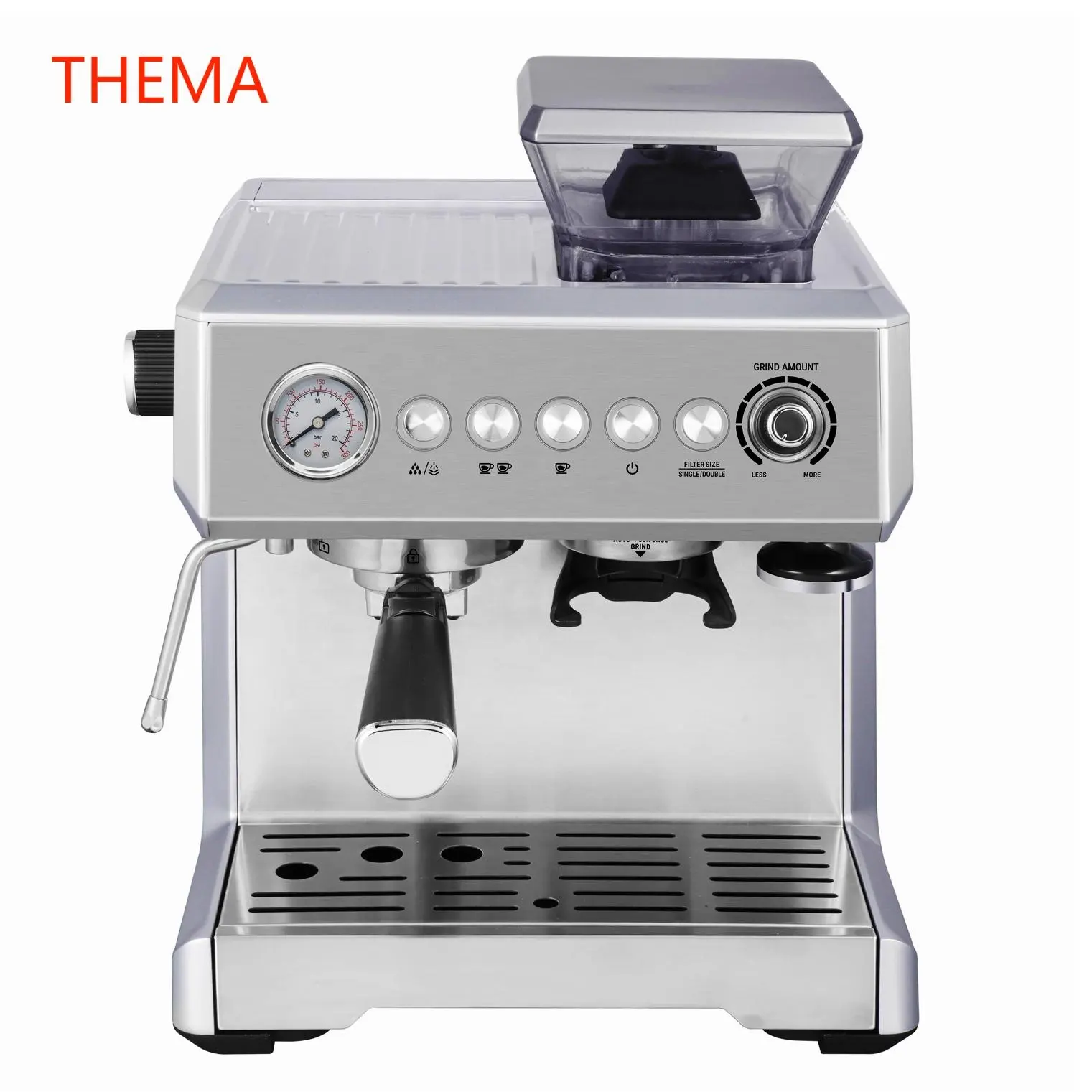 Thema Factory 15 BAR Italian ULKA Pump 3 in 1 Bean To Coffee With Adjustable Grinder Automatic Espresso Machine Coffee Maker