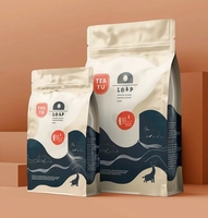 Pochettes à soufflet personnalisées à fond carré et fermeture éclair, imprimées sur mesure, de qualité alimentaire et recyclables, pour l'emballage de gelée, salades, sushis et lait