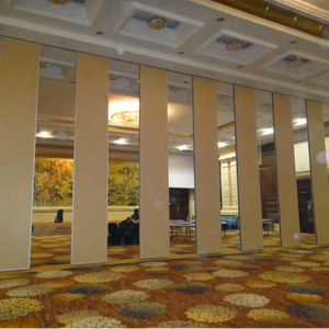 DIVISORIOS MÓVILES PARA SALA DE REUNIONES DE HOTEL DE 5 ESTRELLAS, PUERTA CORREDIZA, DIVISORIO MODERNO DE ALUMINIO CON AISLAMIENTO ACÚSTICO Y RESISTENTE AL FUEGO - Product Image 1