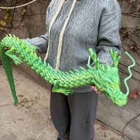 Figurine de dragon en verre imprimée en 3D, jouet œuf de dragon simulé, cadeau dragon, modèle de dragon chinois, jouet de stand populaire, thème animal, 150 cm