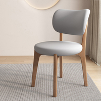 Chaise de salle à manger empilable en bois massif de style nordique haut de gamme avec un design minimaliste moderne pour la maison, le bureau et la restauration/l'hôtellerie