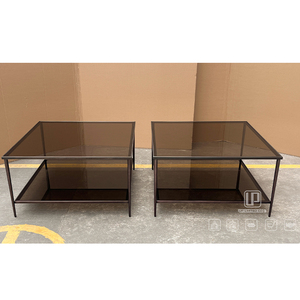 Modern Design <b>Black</b> Living Room <b>Coffee</b> <b>Table</b> Luxury Custom Stainless Steel Frame Glass Top <b>Coffee</b> <b>Table</b> <b>Coffee</b> <b>Table</b> Luxury - Product Image 2