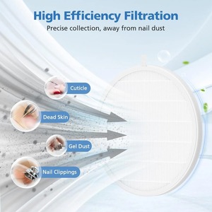 Filtre HEPA pour aspirateur à poussière pour ongles SPro, diamètre 17 cm, compatible avec l'aspirateur à poussière pour ongles SPro XC320J <span class=keywords><strong>MelodySusie</strong></span>, attache 99 % de la poussière des ongles - Product Image 3