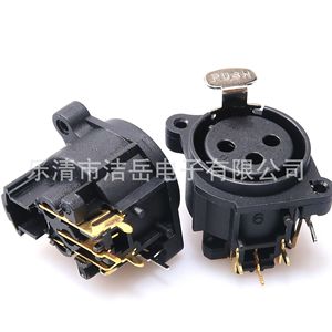 Conector XLR de 3 Pines para Montaje en Panel, Receptáculo de Micrófono para Uso en Audio y Video - Product Image 3