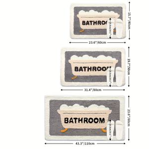 Alfombrillas <span class=keywords><strong>de</strong></span> baño para inodoro, alfombrillas antideslizantes para el suelo del baño, respaldo antideslizante, lavable a máquina y absorbente <span class=keywords><strong>de</strong></span> agua - Product Image 6