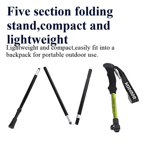 ไม้เท้าพับได้อลูมิเนียมอัลลอยด์น้ำหนักเบาพิเศษแบบยืดหดได้สำหรับเดินป่าปีนเขา - Product Image 3