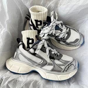 Nouvelles Chaussures Décontractées de Sport Été 2025 pour Hommes et Femmes, Style Dad Shoes avec Fermeture Chaussette, Tige en Maille, Design Tendance et Assortiment de Couleurs - Product Image 1