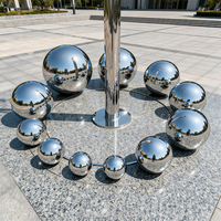 Boule de regard en acier inoxydable de luxe grande décoration de sol jardin paysage extérieur fontaine boule maison ornement étanche poli