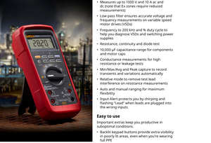 Multímetro Digital True-RMS Intrínsecamente Seguro MT-Fluke 28II Ex, 6000 Contenedores, Pantalla Retroiluminada para Pruebas Eléctricas, En Stock - Product Image 4