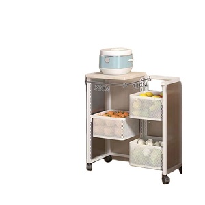 Estante giratorio de cocina, cestas de 270 grados, estante de almacenamiento de frutas y verduras, estante multifunción redondo para el hogar con ruedas - Product Image 2