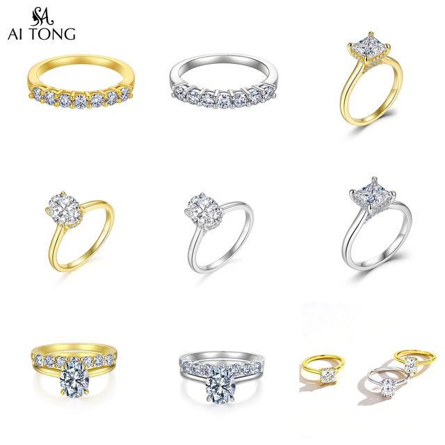 Wholesale Custom Oval Cut Engagement Ring Anniversary Wedding Band Women Stackable Bridal Jewelry for Marriage Gift Manufacturer