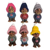 Figurine de Troll en Résine 3D Personnalisée avec Chapeau Orignal Casque Viking Suède Aimant de Réfrigérateur Danemark Finlande Aimant de Réfrigérateur Souvenir
