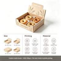 Boîte en carton ondulé alimentaire recyclable E-flute, boîte d'expédition, carton à pâtisserie pour l'emballage alimentaire de boulangerie