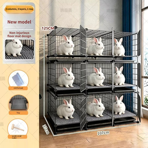 <span class=keywords><strong>Cage</strong></span> d'élevage extra-large pour lapins domestiques <span class=keywords><strong>avec</strong></span> un espace intérieur spacieux, super grande clôture extérieure pour lapins - Product Image 5