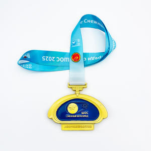 Medalla Deportiva Internacional de Alta Calidad, Medalla de Honor Chapada en Oro de Aleación de Zinc para Eventos Intergubernamentales - Product Image 2