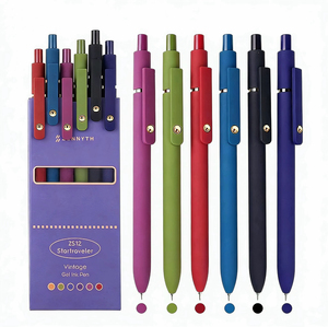 G5014 Bolígrafo de Gel ABS Personalizable de 0.5mm con Tinta de Color Vintage de Secado Rápido, 6 Piezas, Bolígrafo de Gel de Calidad con Bola Dorada para Estudiantes - Product Image 1