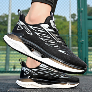 Chaussures de course et de marche décontractées pour hommes avec logo personnalisé, semelle à bulles, amortissantes, respirantes, style streetwear - Product Image 5