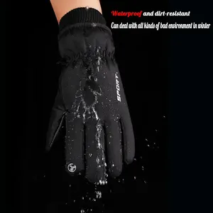 Gants de ski d'hiver de haute qualité Soccer Max Pro, épaissis, imperméables, protection contre le froid, doublure chaude, jacquard, logo personnalisé ABS - Product Image 4